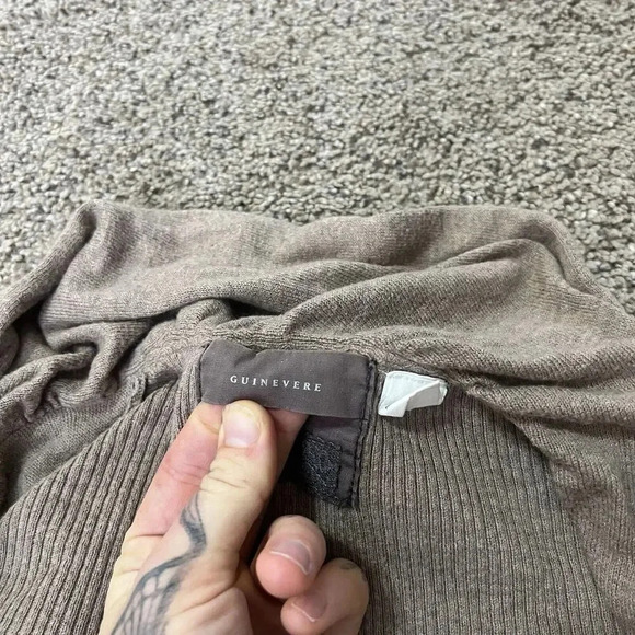 Anthropologie Guinevere Cashmere Cardigan Sweater Long‎ Sleeve Ruffles Peplum - Picture 5 of 13